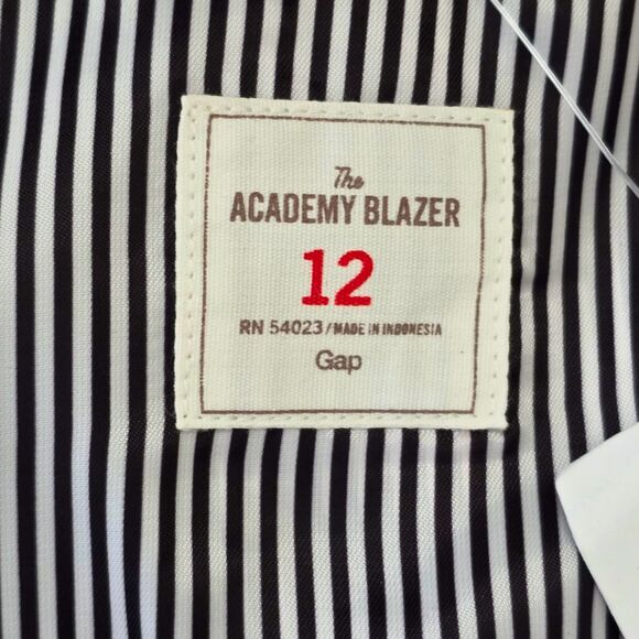 NWT Gap The Academy Blazer 12 Navy Blue Polka Dot Preppy - Picture 9 of 14